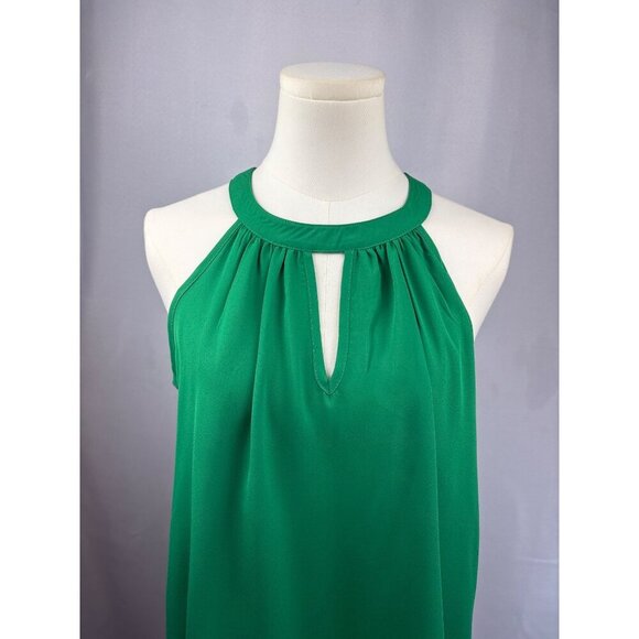 Papermoon Emerald Green Keyhole Halter Top Medium Petite - Picture 1 of 5